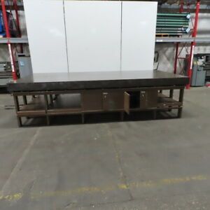6&#039; x 12&#039; Ground Top Cast Iron Work Station Layout QC Fabrication Bench Table