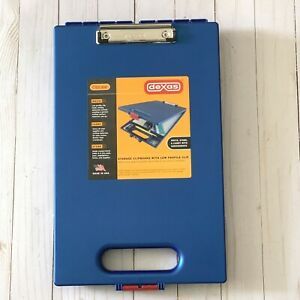 Dexas Clipcase Storage Clipboard with Handle Royal Blue