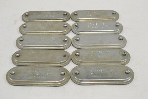 LOT 10 CROUSE HINDS 470 CONDUIT CONDULET OUTLET BODY BLANK COVER 1-1/4IN B252381