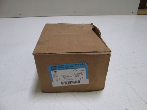 Lot of 2 crouse-hinds conduit outlet body 2&#034; lb67 *new in box* for sale