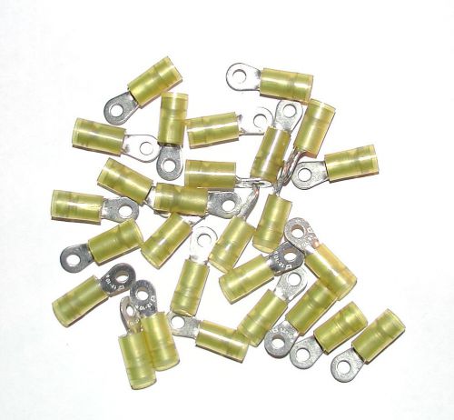Yellow Crimp Ring Wire Connector 12-10AWG #6 Screw 200 Pcs