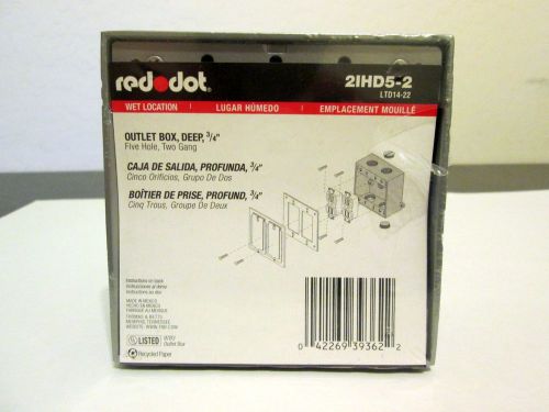 5 new red dot 2ihd5-2 gang universal weatherproof electrical box for sale