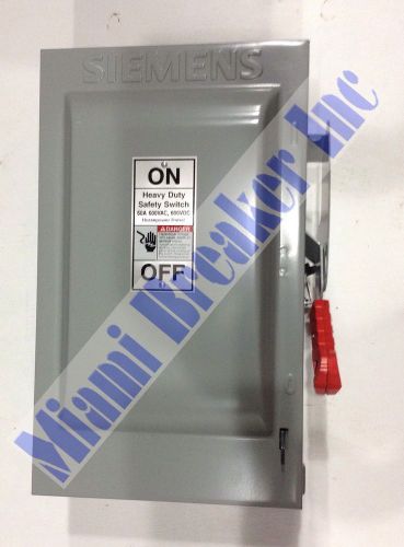 HF362 Siemens Heavy Duty Safety Switch Fusible 3P 60 Amp 600V (New)
