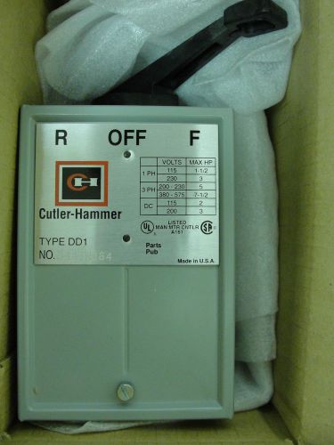 New Cutler Hammer Reversing Drum Switch-Type DD1, 9441H284