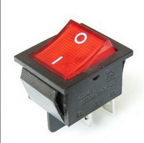 Utility 5PCS Red Light On/off Rocker Switch 250V 15 AMP 125/20A 15A 250V AC