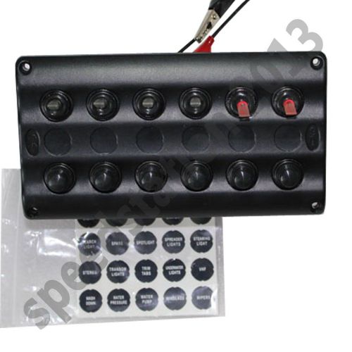 6 gang led waterproof marine toggle switch panel circuit breaker for sale
