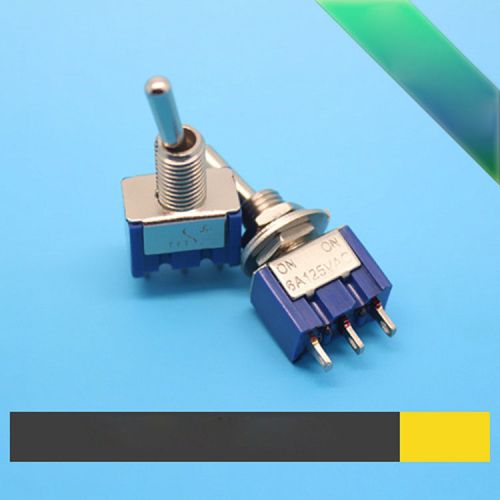 New 5pcs AC 125V 6A ON/ON 2 Position SPDT 3 Pins Mini Toggle Switch
