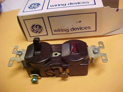 10 ge  brown  single pole toggle switches w/ pilot light 15a-120vac        oncab for sale