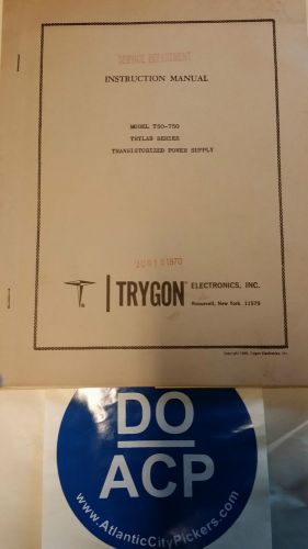 TRYGON T50-750 TRYLAB SERIES POWER SUPPLY INSTRUCTION MANUAL  R3-S45
