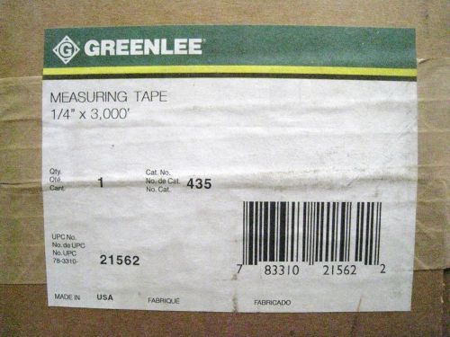 Nib greenlee 435 measuring tape, conduit, 3000&#039; x  1/4&#034; for sale
