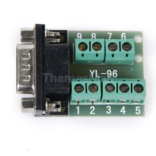5pcs rs232 to db9 nut type male connector 9-pin adapter signal terminal module for sale