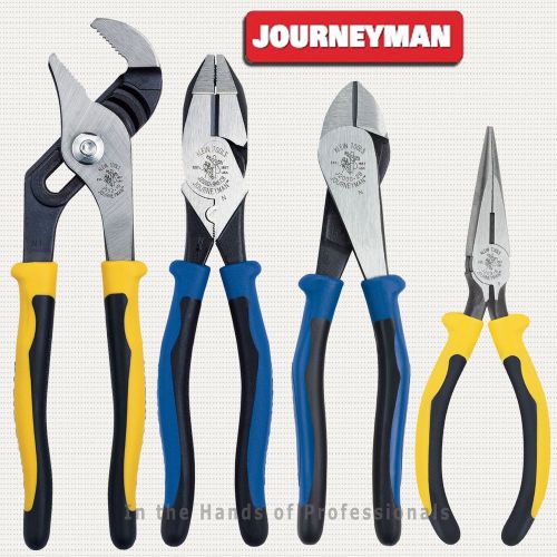 Klein j2000-9necr+j2000-28+j502-10+j203-7 journeyman™ high-leverage pliers set for sale