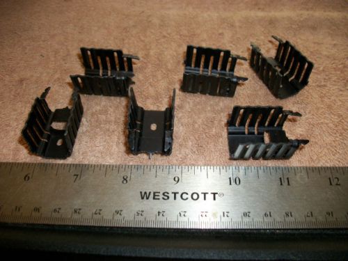 LOT OF PC MOUNT REGULATOR-POWER TRANSISTOR ALUM. BLACK HEATSINKS! A