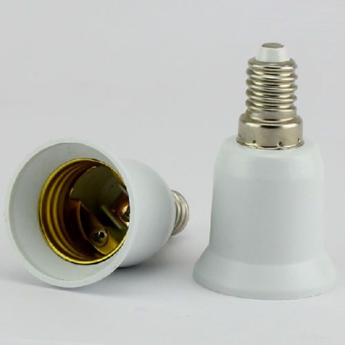 2 X -E14 to E27 LED Halogen Light Bulb Lamp extend Base socket Adapter Converter
