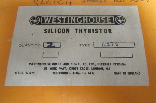 WESTINGHOUSE BRAKE AND SIGNAL CO 42T5 Silicon Thyristor *Sold Per Thyristor*