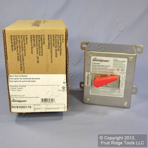 New arrow hart 4x manual motor starter x-switch tpst lockout 3?y 30a ah7810xc110 for sale