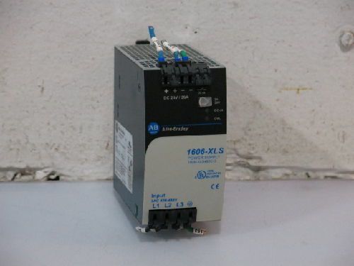 ALLEN BRADLEY 1606-XLS480E-3 PLC POWER SUPPLY, 24 VDC, 20 AMP