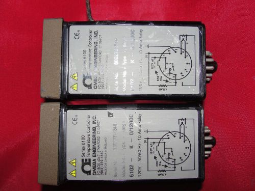 Omega 6100 Temperature Controller 6102-K-0/1200C 120V 50/60Hz -10Amp Lot of 2