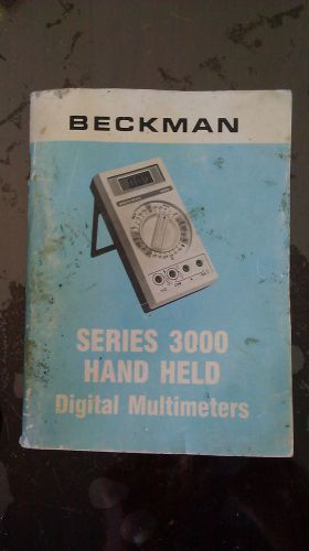 Beckman Series 3000 Operator&#039;s Multimeter Manual