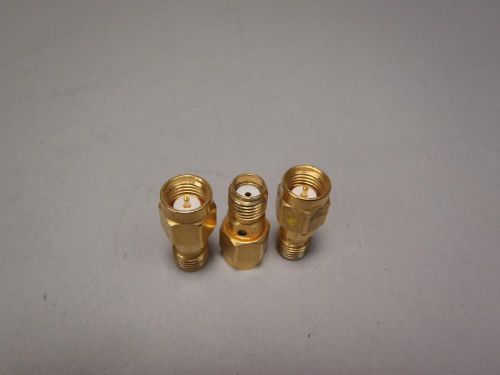 3 Gold Plated SMA Adapters Male / Female -New Old Stock