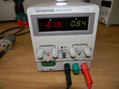 Instek sps-606 power supply, 0-60 vdc 6 amps for sale