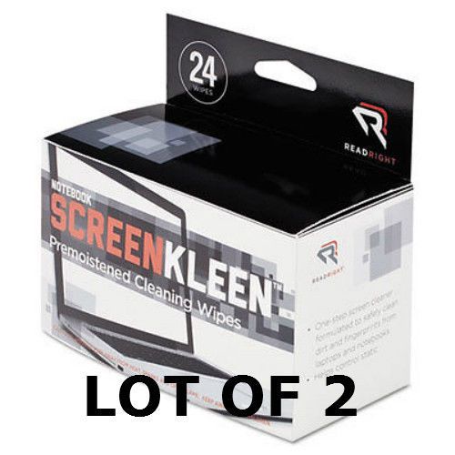 Read Right Notebook ScreenKleen Pads LOT OF 2 (24 Per Box) - NEW RR1217