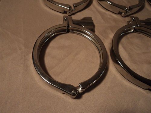 4&#039;&#039; Tri Clover Sanitary Clamps Stainless Steel New Lot of 13