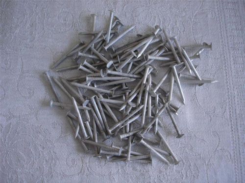 Lot of 100 Aluminum Roofing Nails 1 1/2&#034; Long with 5/16&#034; head dia. and 1/8&#034; dia.