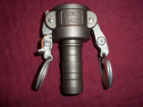 STAINLESS  1&#034; HOSE COUPLER QUICK CONNECTOR 10C316SS&#034;No RESERVE&#034;