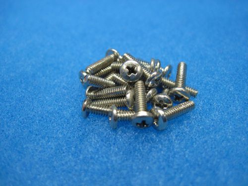 (25) phillips pan head machine screws: 4-40 x 7/16&#034; nickel plated brass for sale
