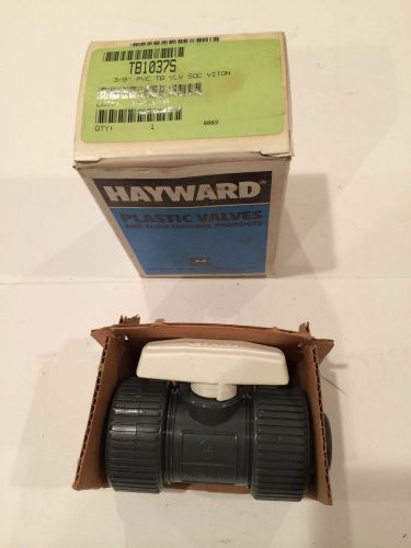 Hayward tb1037s 3/8&#034; pvc true union ball valve socket viton new in box for sale