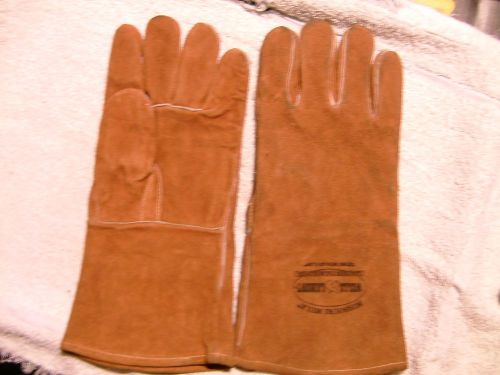 WELLS LAMONT LEATHER WELDING GLOVES SEWN WITH KEVLAR
