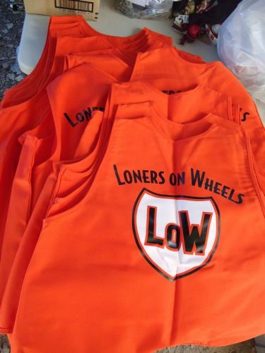 15 new LOW Loners on Wheels Safety Vests USA  Med LG XL 2X 3X