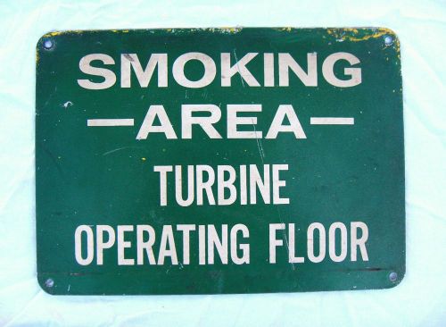 Vintage metal factory industrial turbine operating floor smoking area for sale