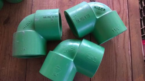 Lot of 511 pcs nibco chem-aire green sch 80  fittings &amp; valves 1/2&#034; to 3&#034; &gt; $12k for sale
