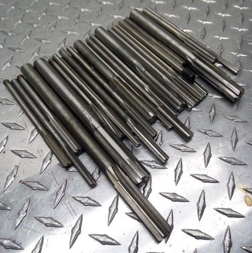 Assorted lot of metal working reamers .2275 to 3/4&#034; diameter for sale