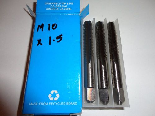 Greenfield metric right hand taps. set of three .  m10 x 1.5 pitch for sale