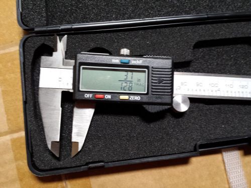 New pro 6&#034; digital electronic caliper fractional lcd stainless w/carry case for sale