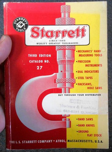 1961 starrett tools catalog 27 detaled info pictures using starretts dimention for sale