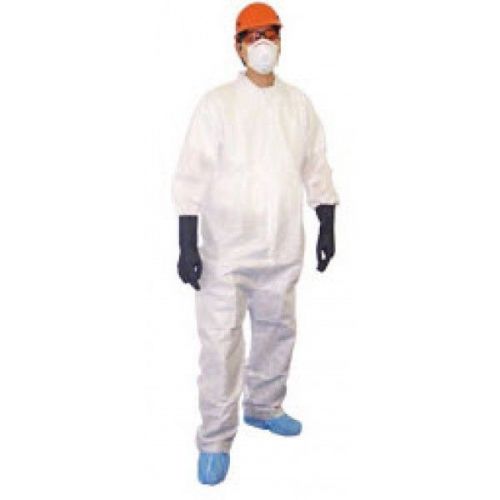 Coveralls, 25 count elastic wrist/ankle, white - medium for sale