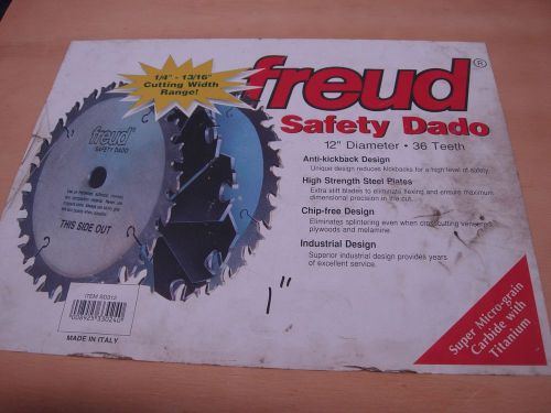 12&#034; Dado set By Freud. slot from 1/4&#034;-13/16&#034; width. used.