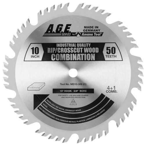 Amana Tool MD10-500 Combination 10-Inch Diameter by 50-Teeth by 5/8-Inch Bore,