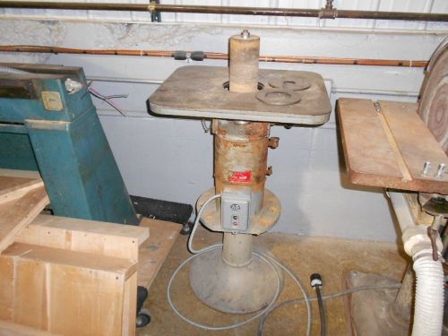 State Spindle Oscillating Sander with 10 Spindles and 2 Throat Plates Shown