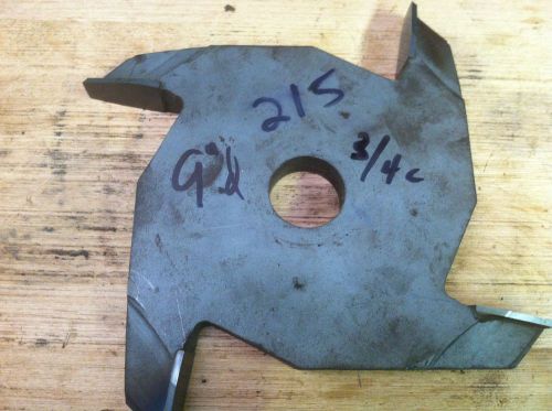1-1/4&#034; bore 3/4&#034; cut 9 dia carbide tipped 215 Shaper cutter door angle groove