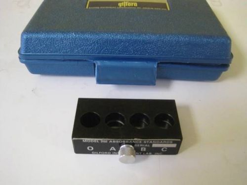 Gilford Absorbance Density Detector Standards Model 202 Cal Stand w/Case