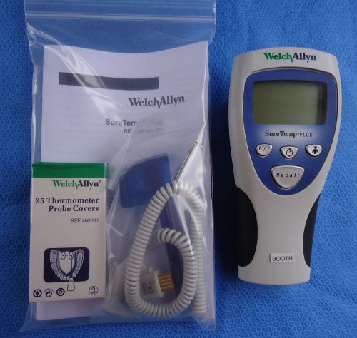 Welch allyn suretemp plus #692 clinical thermometer with 4&#039; oral probe --- used for sale
