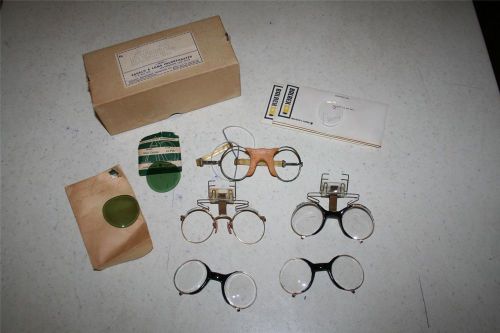 Vintage lot optical supplies sample lenses &amp; trial lens holders frames glasses for sale