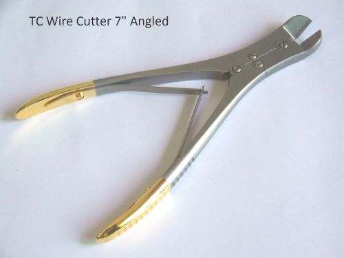 TC Wire Bone Cutter 7&#034; Angled Double Action Surgical Orthopedic Instrument