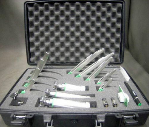 New Welch Allyn MIL5062 Comprehensive Laryngoscope Kit in Pelican 1490 Case