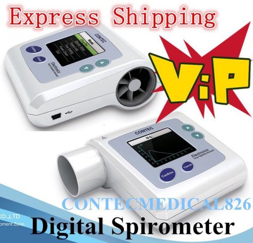 2014 Best Digital Spirometer CONTEC CMS-SP10,analyzing Software,lung volum test
